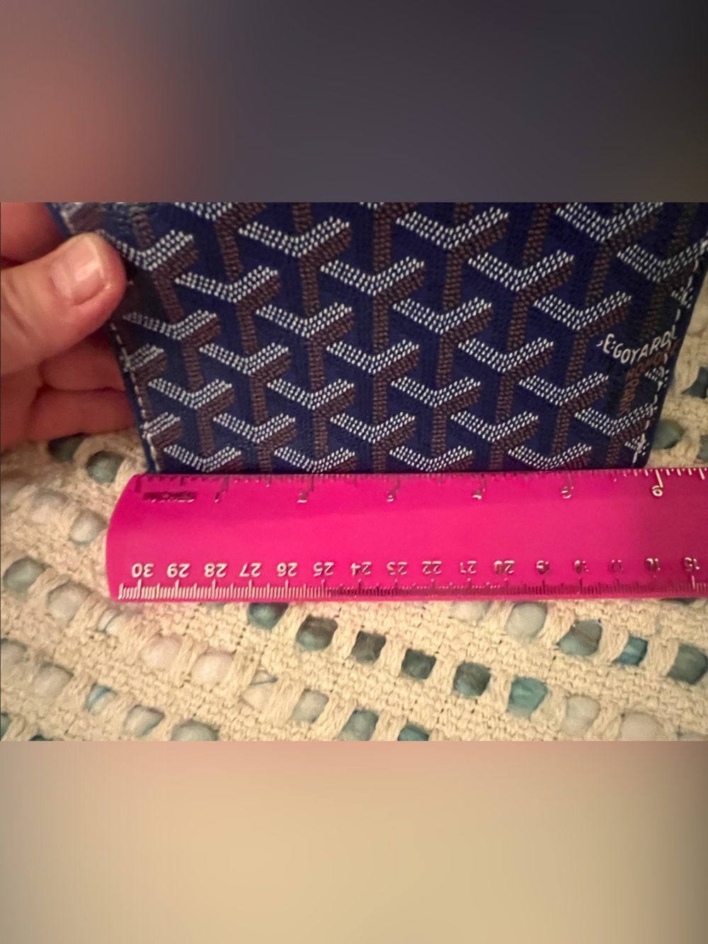 INSPIRED Blue Patterned Crossbody Set with Wristlet - Picture 4 of 10